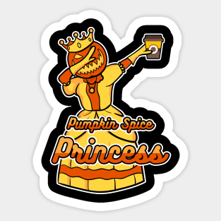 Pumpkin Spice Princess Halloween Coffee Sticker